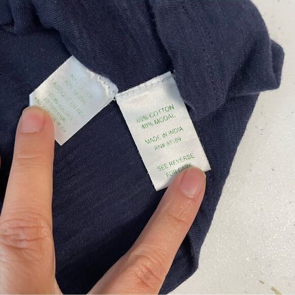 Lilly Pulitzer Navy Blue Del Lago Tunic Flare Sleeve Shift Dress Tasseled sz M - Picture 8 of 11